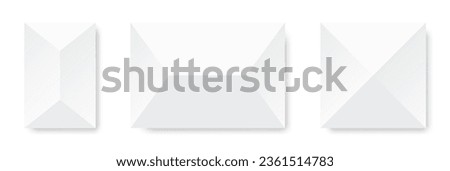 White square tent top view. Event or party marquee booth stand mockup. Vector isolated outdoor canopy pop up. Mobile exhibition map set Royalty-Free Stock Photo #2361514783