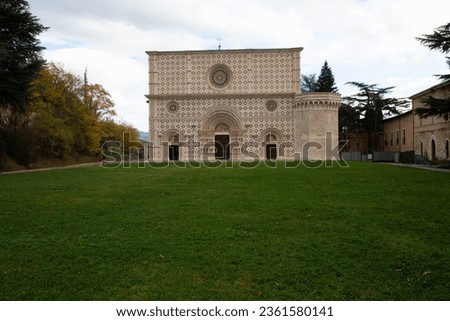 Church of Collemaggio in L'Aquila Abruzzo Royalty-Free Stock Photo #2361580141