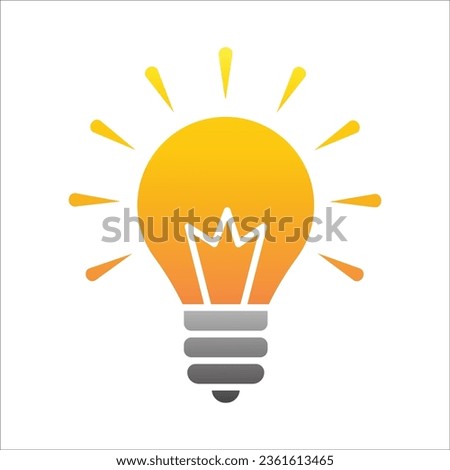 Plight bulb icon simple design art eps 10