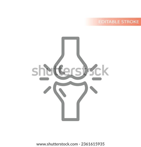 Human joints bones line vector symbol. Arthritis, bone and joint pain icon. Royalty-Free Stock Photo #2361615935