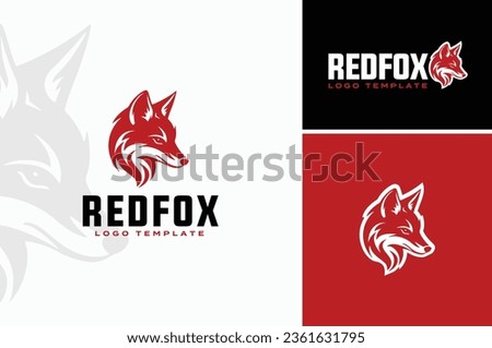 Simple Face Fox Silhouette similar to Jackal Coyote Dog Head Logo Design