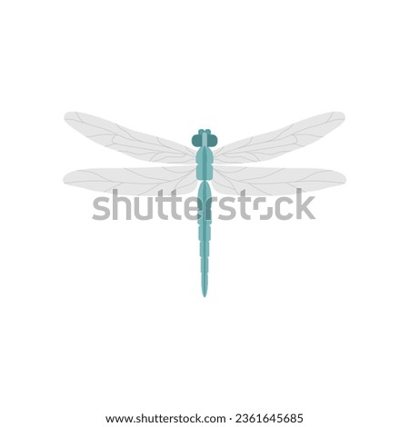 dragonfly flat design vector illustration