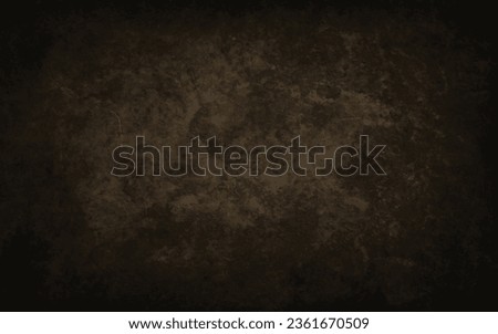 Elegant black background vector illustration with vintage distressed grunge texture and dark brown charcoal color paint Royalty-Free Stock Photo #2361670509