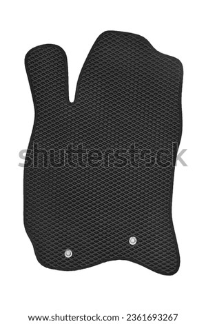 Kinetic black car mat of the first row on a white background