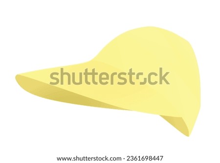 Yellow long visor cap. vector illustration