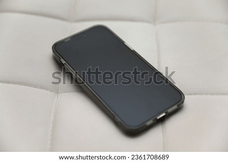 Empty phone screen mockup symbolizes digital potential, creativity, and connectivity. Concept for design and technology