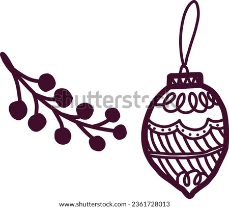Christmas tree decorations vector collection 