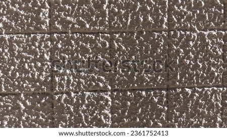 Pattern: small squares covered with white decorative plaster texture background