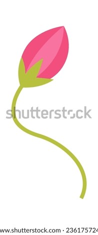 Flower Bud Icon Vector Illustration