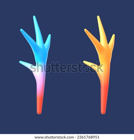 3d Icon Pet Life, chicken foot toy, cartoon style