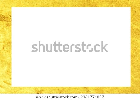 Yellow and black rectangular frame with free white space. Texture surface. Designing and creating an image. frame with space for text, illustration for your own project