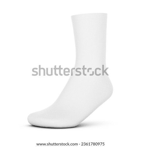 a blank white socks isolated on a white background