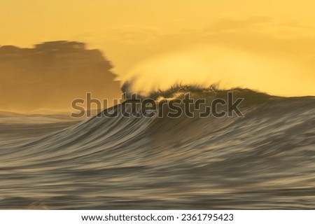 Slow shutter speed image of a breaking wave, Australia