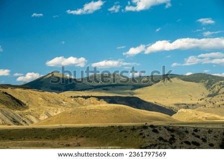 Hills Layer In The Mountains Around Rescue Creek Trail in Yellowstone Royalty-Free Stock Photo #2361797569