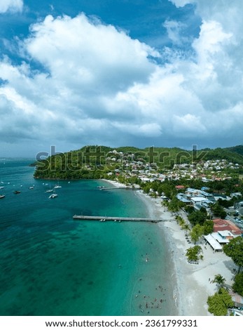 Panoramic picture of Anse-à-l'Ane in Trois-Îlets, Martinique, Caribbean