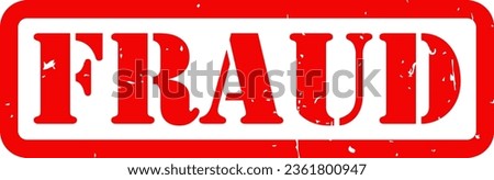 Red Fraud Hoax Fake Rubber Stamp Grunge Texture Label Badge Sticker Vector EPS PNG Transparent No Background Clip Art Vector EPS PNG 