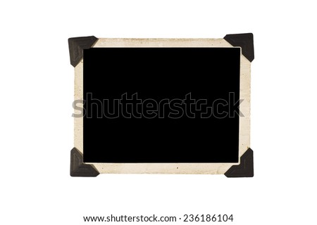 Dirty Old Photo Frame With Corners On White Background