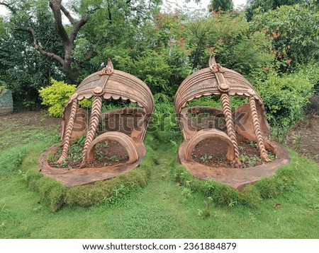 Siddhagiri Gramjivan Museum (Kaneri Math) at Kaneri, Kolhapur district, Maharashtra, is a sculpture museum. Royalty-Free Stock Photo #2361884879
