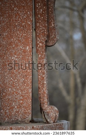 Piece of marble pedestal, abstract photograph of the base of the monument