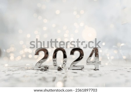 2024 text background. New year and business concept strategy. Royalty-Free Stock Photo #2361897703