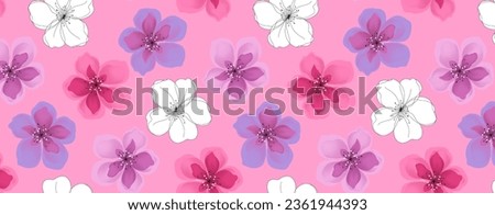 seamless colorful flower pattern background