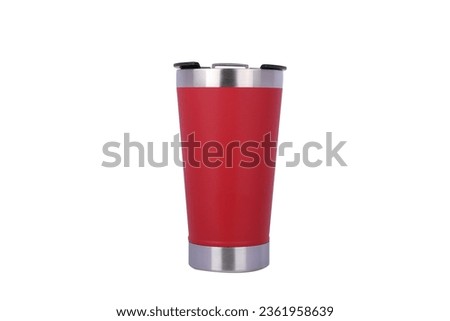 Stainless steel  vacuum beer mug double layer outdoor travel coffee cup insulated mate cup. tumbler insulated thermos mate mug keep drink cold and hot. red color