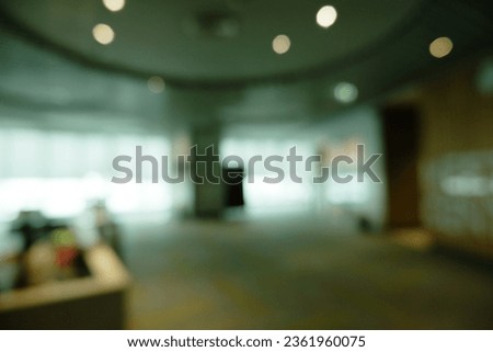 Blur interior of meeting room, business center.