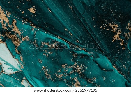 Original artwork photo of marble ink abstract art. High resolution photograph from exemplary original painting. Abstract painting was painted on HQ paper texture to create smooth marbling pattern. Royalty-Free Stock Photo #2361979195