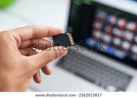Adapter, micro sd card chip Royalty-Free Stock Photo #2362015817