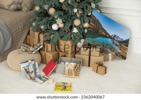 canvas, photo canvas and Christmas decoration background