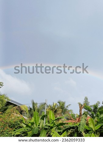beautiful rainbow picture. after rain 