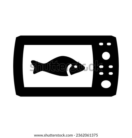 Fish Finder Vector Glyph Icon For Personal And Commercial Use.
