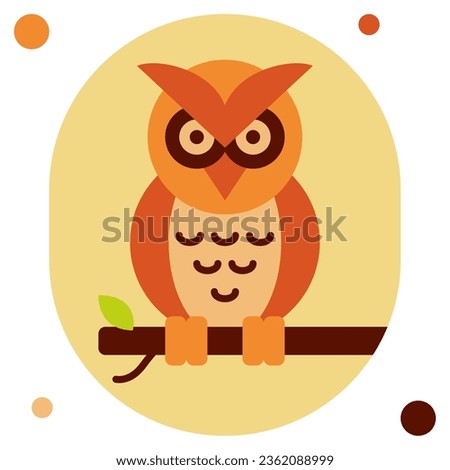 Ominous Owl icon illustration, for uiux, infographic, etc