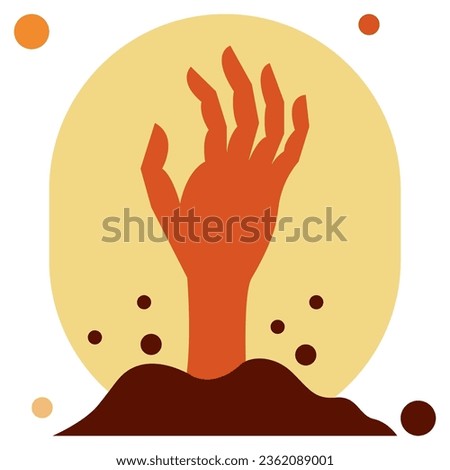 Zombie Hand icon illustration, for uiux, infographic, etc
