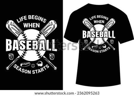 Baseball Vector Illustration for T Shirt Design