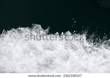 Wave forming in front of a ship. Beautiful whitewater.