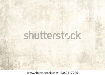 OLD WHITE GRUNGE PAPER TEXTURE, VINTAGE NEWSPAPER PATTERN, BLANK SCRATCHED WALLPAPER DESIGN WITH FADED SPACE FOR TEXT Royalty-Free Stock Photo #2362117995