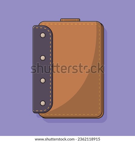Wallet Vector Icon Illustration with Outline for Design Element, Clip Art, Web, Landing page, Sticker, Banner. Flat Cartoon Style
