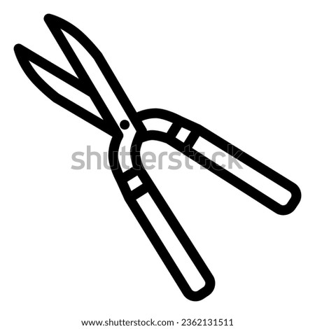 Pruner line icon, Garden and gardening concept, Pruning scissors sign on white background, secateurs icon in outline style for mobile concept and web design. Vector graphics