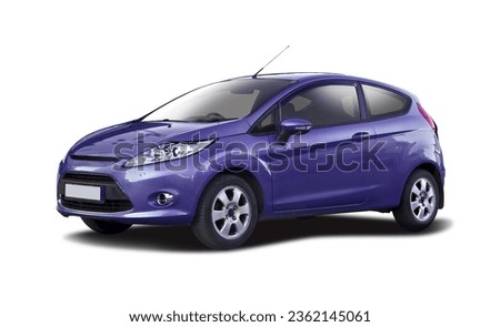 blue car with white isolated background Royalty-Free Stock Photo #2362145061