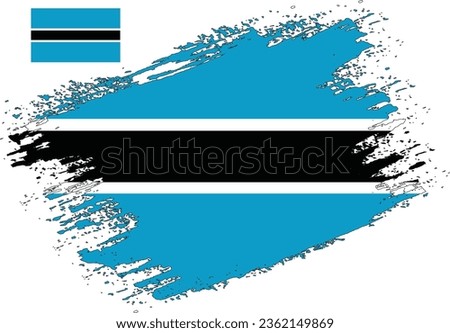 Brush Design Botswana Flag Vector