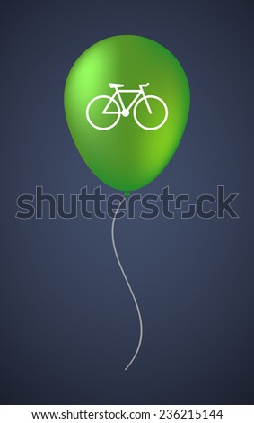 Illustration of a vector balloon with a bicycle