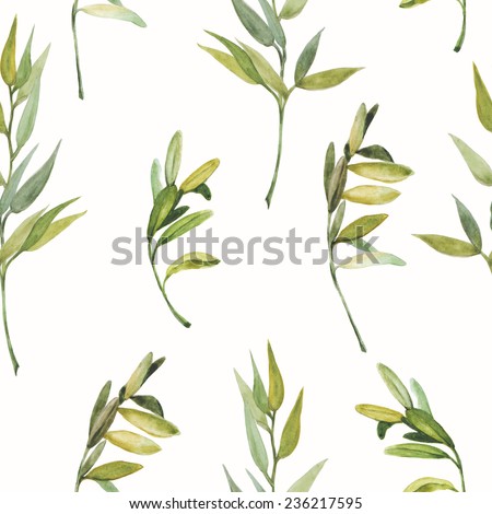 herbs of Provence seamless pattern on white background Royalty-Free Stock Photo #236217595