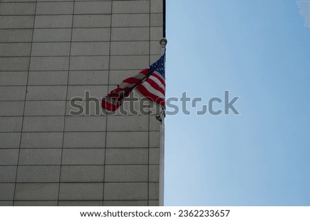 National waving flag of united states.