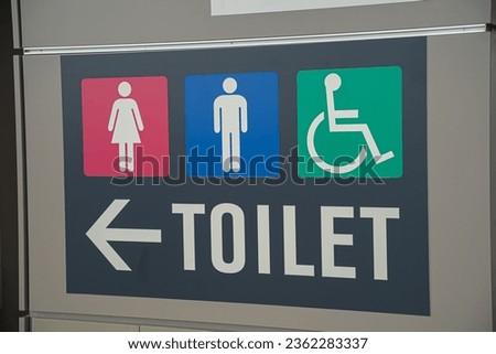 Restroom information for men and women
