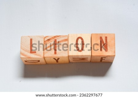 Photo of wooden blocks with the word ""