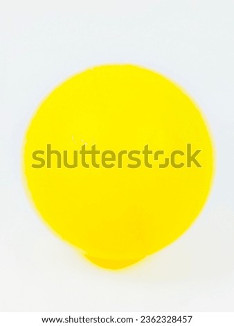 Yellow sphere, colored balls, white background, bright, for design.