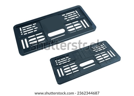 vehicle registration plate on a white background,with clipping path