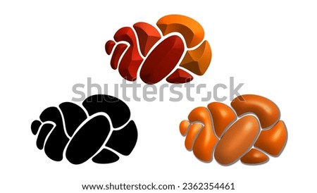 swiss braided bread, high quality vector Royalty-Free Stock Photo #2362354461