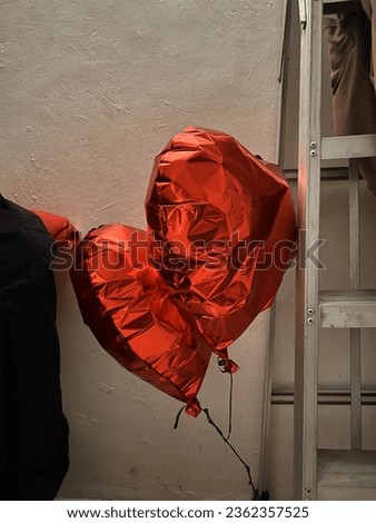 Love Shape Baloons in the Room. Love will Never Die.